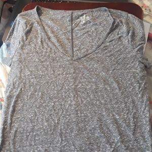 Hollister Woman Sm Gray V-Neck Tee